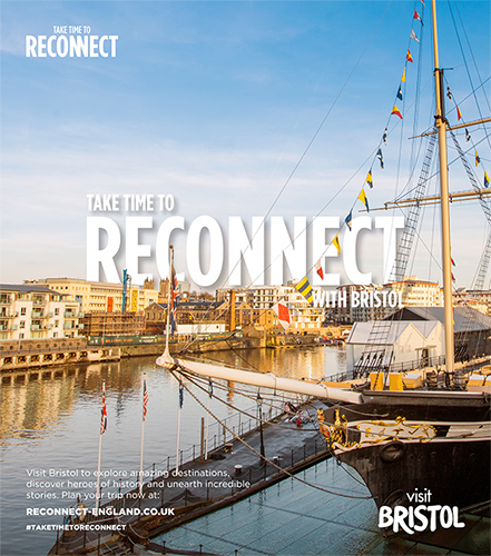 Example 'Reconnect with Bristol' ad featuring the SS Great Britain
